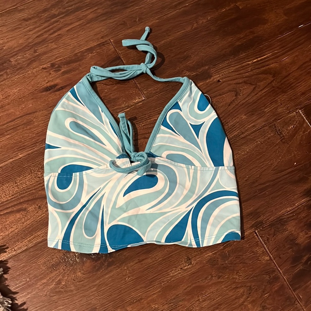 Garage blue and white tank top. Size: xs.